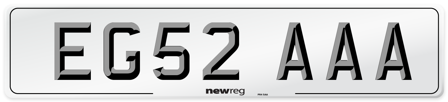EG52 AAA Number Plate from New Reg
